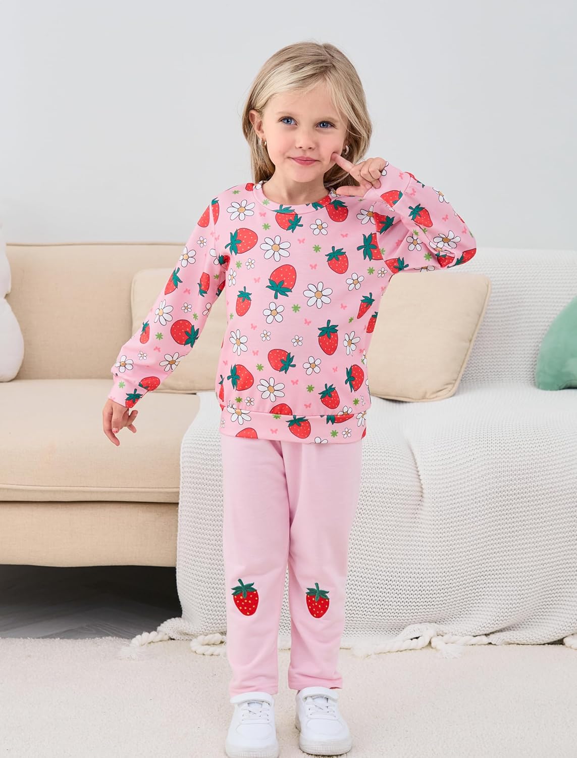 Unicorn Outfits for Little Girls 2 Pieces Ruffle Sleeve Sweatshirt + Leggings Autumn Leopard Clothing Sets 2-10 Years Old