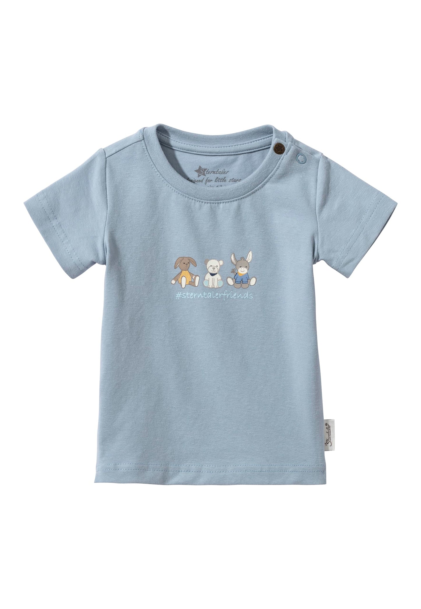 Sterntaler T-Shirt Jersey Sterntalerfriends Rabbit Happy - Unisex T-Shirt for Babies Made of Soft Cotton Jersey - Baby T-Shirt with Short Sleeves for Warm Summer Days