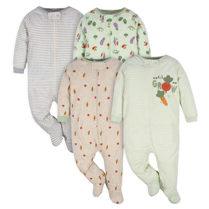 Gerber Unisex Baby 4 Pack Sleep 'N Play Footie Brisuren (4er Pack)