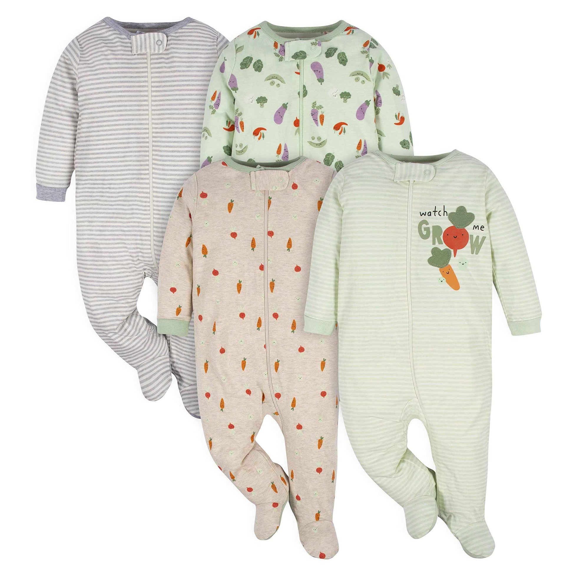 Gerber Unisex Baby 4 Pack Sleep 'N Play Footie Brisuren (4er Pack)