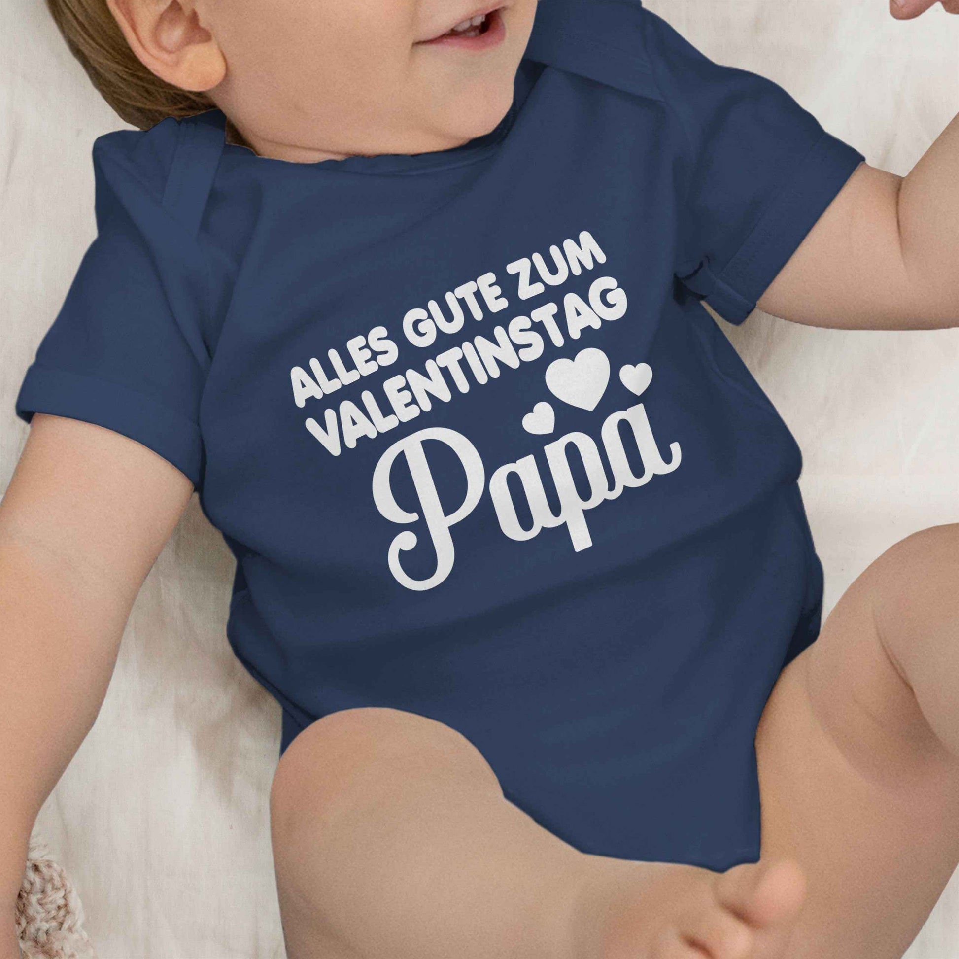 Shirtracer - Baby Body Junge Mädchen - Partner - Alles gute zum Valentinstag Papa - weiß