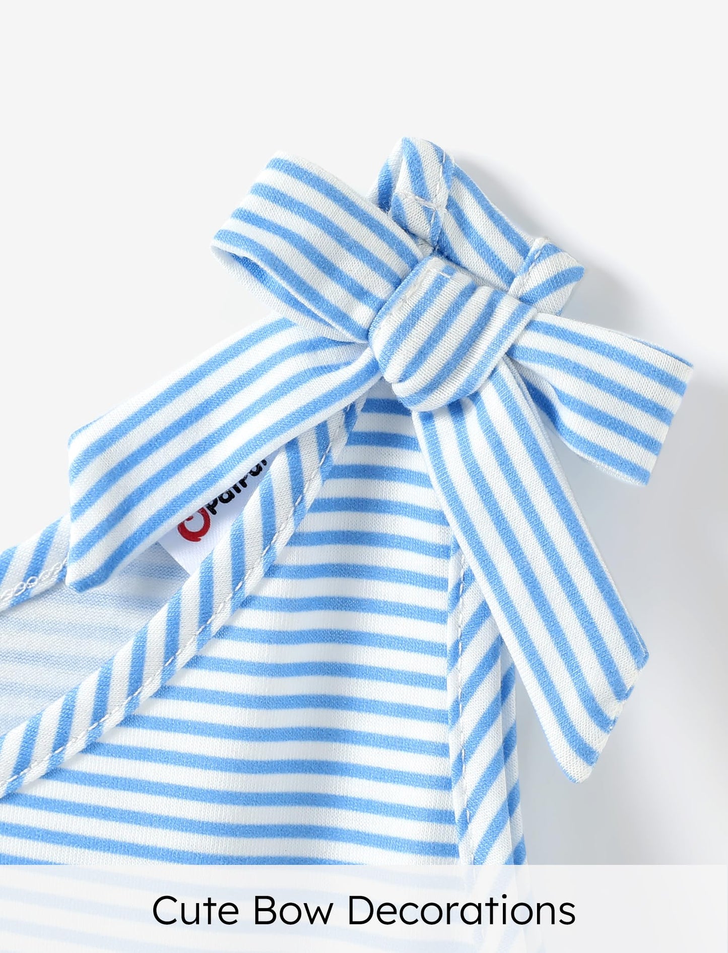 PATPAT Mädchenkleid ärmellos, Baby Mädchen Kleid mit Schleife an den Schulterträgern für Geburtstag, Party, Bankett, Hochzeit, Urlaub, Bunt