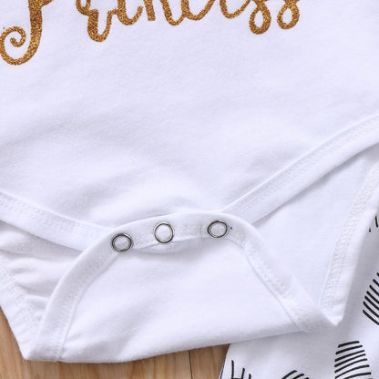 Babykleidung Set Baby Mädchen Langarm Body Strampler + Hose + Stirnband Mütze Kleinkinder Neugeborene Warme Babyset Kleidung Daddy's Prinzessin