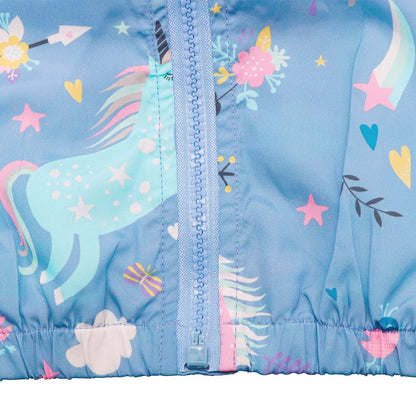 JinBei Jacken Mädchen Jacke Baby Kinder Kapuzen Sweatjacke Kapuzenjacke Cartoon Aufdruck Winddicht Mantel Windjacke Übergangsjack Frühling Herbst Outwear Softshelljacke Regenjacken 1-7 Jahre