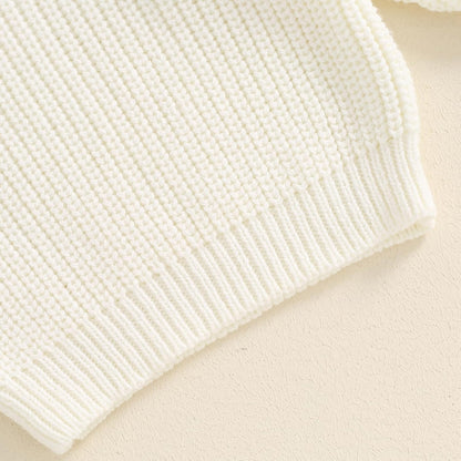 L&ieserram Baby Mädchen Jungen 1. Geburtstag Gestrickt Pullover Jumper Langarm Strickpullover Pulli Kleinkinder Kleidung Outfit Knitted Sweater 1 Jahr
