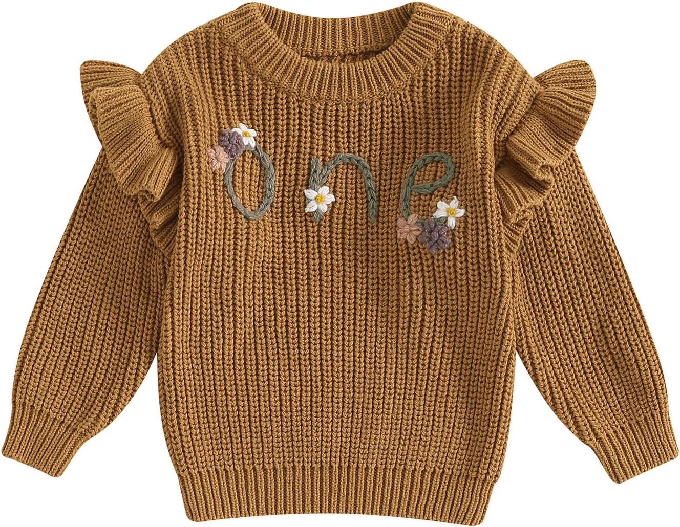 L&ieserram Baby Mädchen Jungen 1. Geburtstag Gestrickt Pullover Jumper Langarm Strickpullover Pulli Kleinkinder Kleidung Outfit Knitted Sweater 1 Jahr