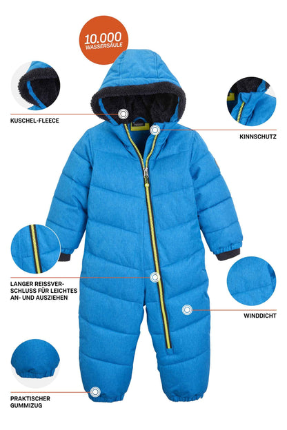 Killtec Unisex Children's Karter Mini Jumpsuit in Down Look with Hood