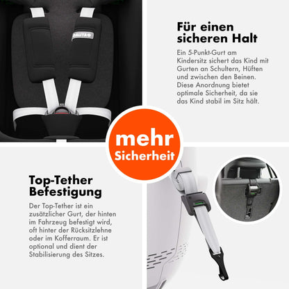 Daliya® Kindersitz ROTAZIONE | I-SIZE 40-150 cm | 8 Pos. | Isofix | (SIP) | Top Tether | 360° | 5 Punkt Gurt | Gruppe 0+ / I/II/III 0-36 KG | Neueste Zulassungs UN ECE Reg. 129 (Beige) - Meloni2