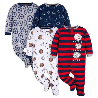 Gerber Baby Jungen Sleep ‚N Play Socken Baby und Kleinkind Schläfer 4er Pack