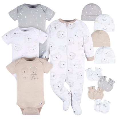 Gerber Baby Girls Boys and Girls 12 Piece Layette Gift Set 12-Piece Layette Clothing Set (Pack of 12)