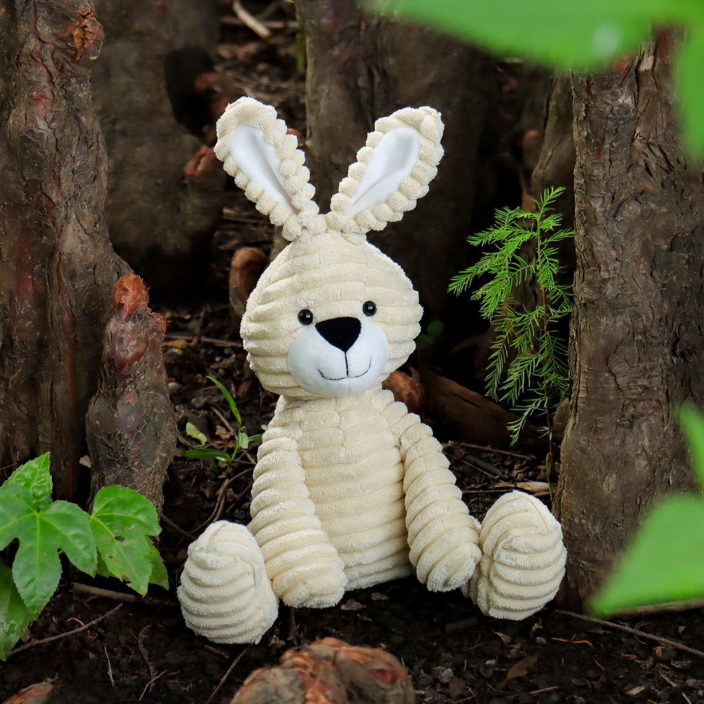 Apricot Lamb Cuddly Toy Green Rabbit 23 cm - Plush Toy Plush Toy for Children and Baby - Fluffy Stuffed Toy for Playing, Gift & Cuddling - Cosy Cuddly Toy - Cord Rabbit