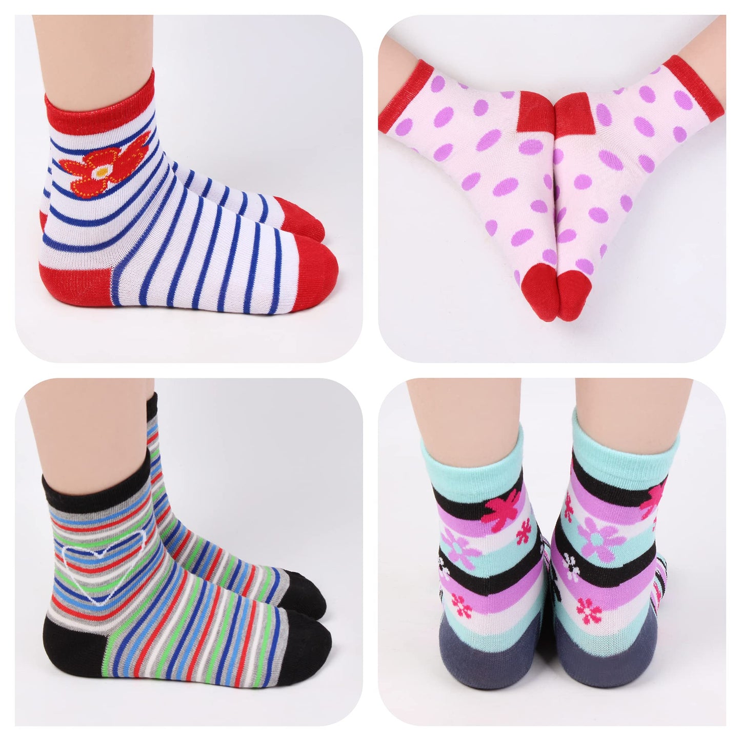 Libella 10/12er Kinder Mädchen Sneaker Socken Kids Füßlinge Sneakersocken bunt 2108VA