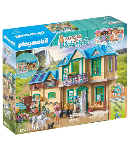PLAYMOBIL Horses of Waterfall 71351 Waterfall Ranch, magisches Wasserfall-Paradies für Pferdefreunde, nachhaltiges Spielzeug für Kinder ab 5 Jahren