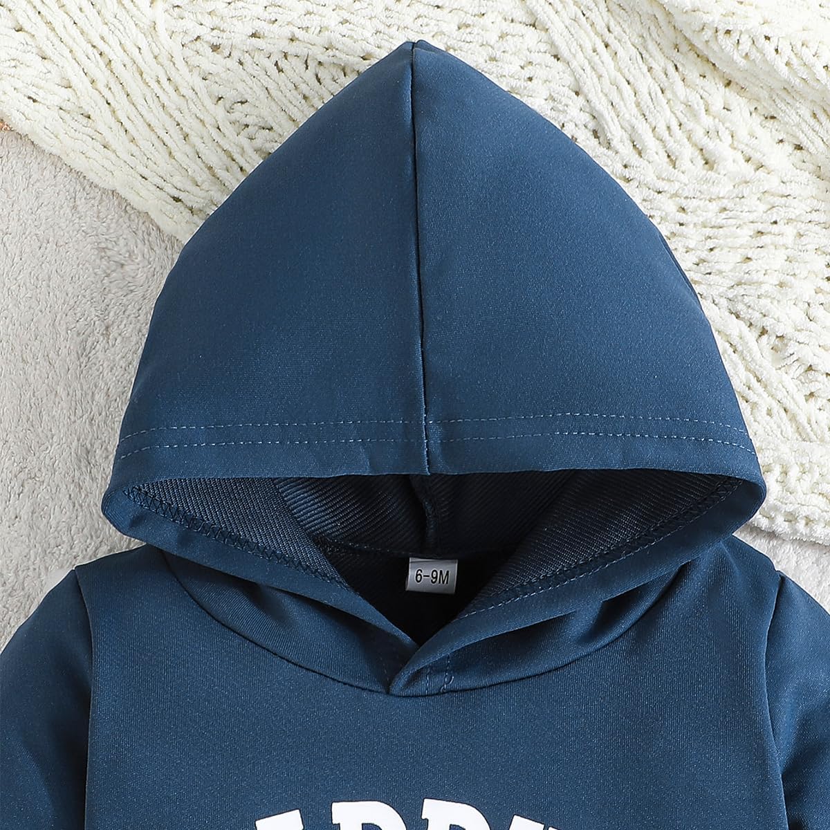 LUVCES Kleinkind Baby Jungen Outfits Langarm Daddy’s Mini Kapuzenpullover Sweatshirts + Hosen 2-teiliges Herbst Winter Frühling Kleidungsset