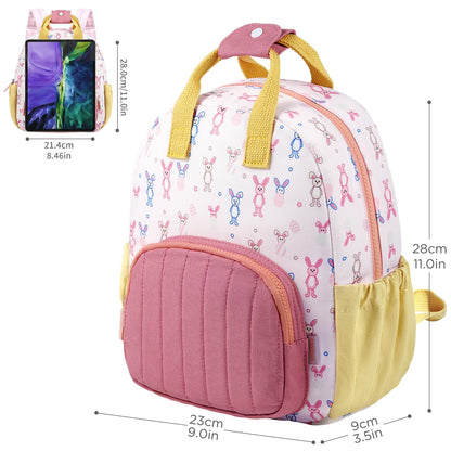Kinderrucksack Mädchen 30cm Rucksack Kleinkind Kinderrucksack für 2-4 Jahre Kinder kindergartenrucksack Mini Tagesrucksack Reisetasche - Rosa Erdbeere