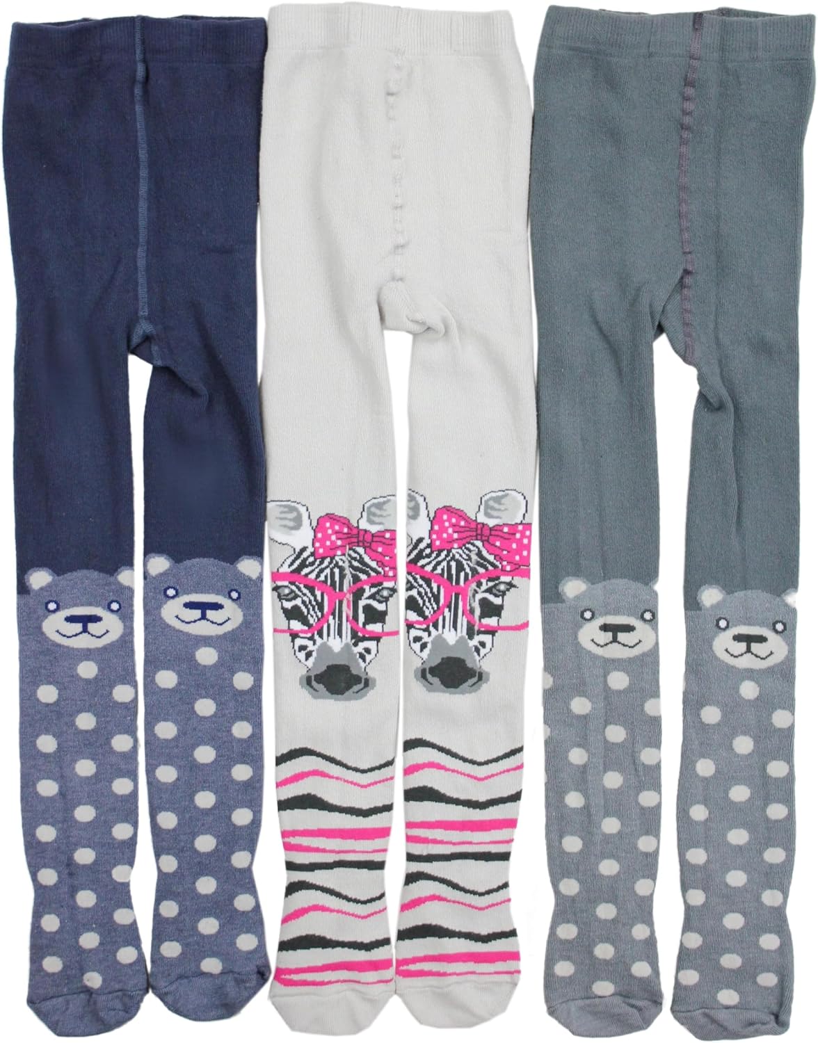 TupTam, Girls' Knitted Tights, Colourful Pattern, Pack of 6
