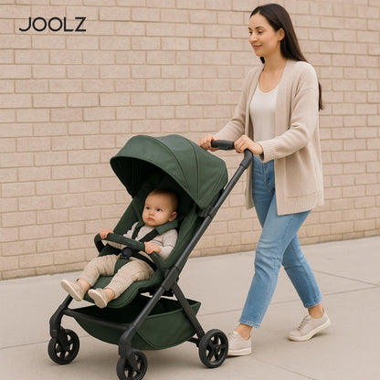 Joolz Aer2 Reise-Kinderwagen – Kompakter Reisebuggy für Babys und Kleinkinder, Einhand-Faltung, Liegefunktion & UPF 50+ Sonnendach, Flugzeug Handgepäck tauglich, ideal für Reisen (Space Black)