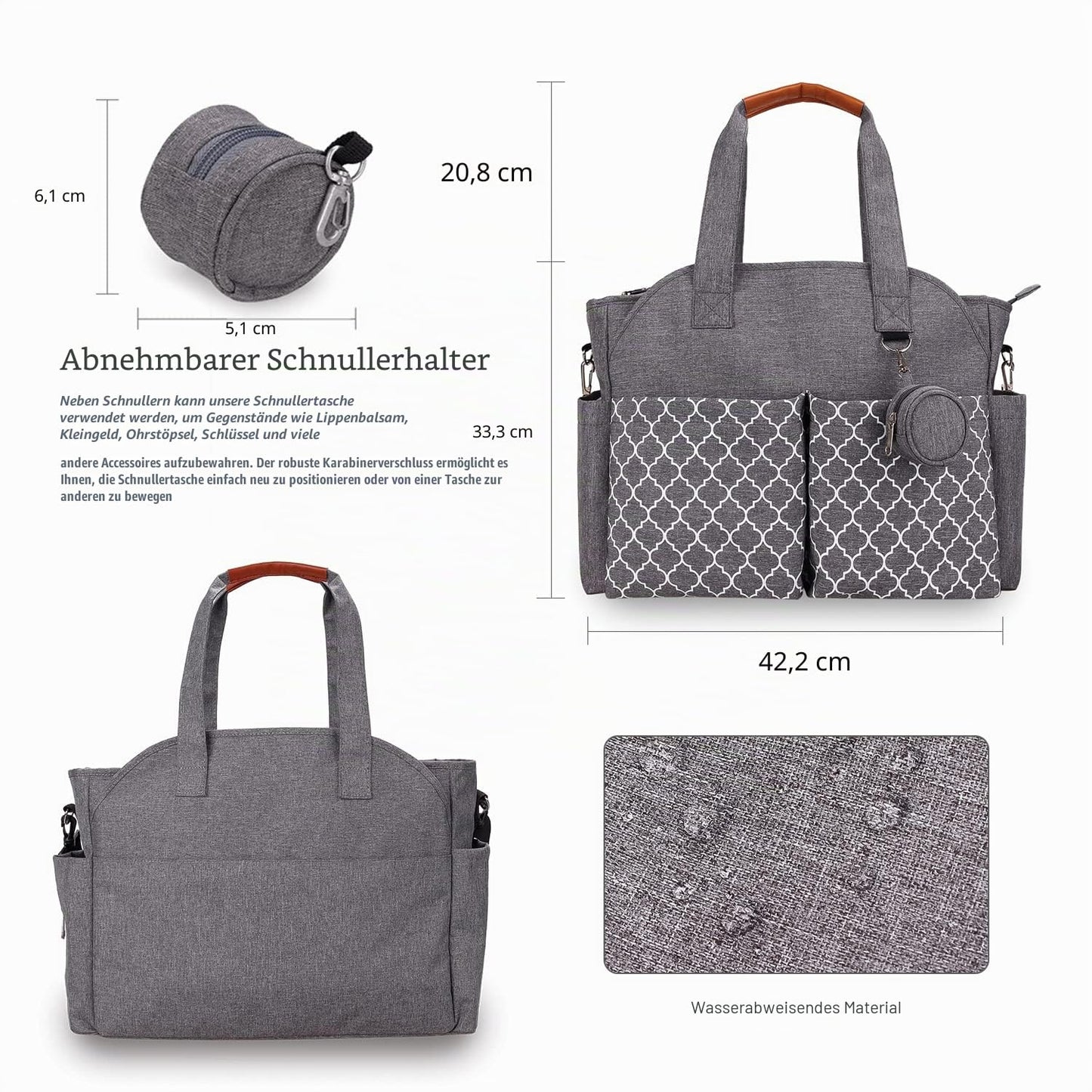Wickeltasche Baby Wickeltasche Große Babytaschen für Mama mit Wickelstation Multifunktions Reise
