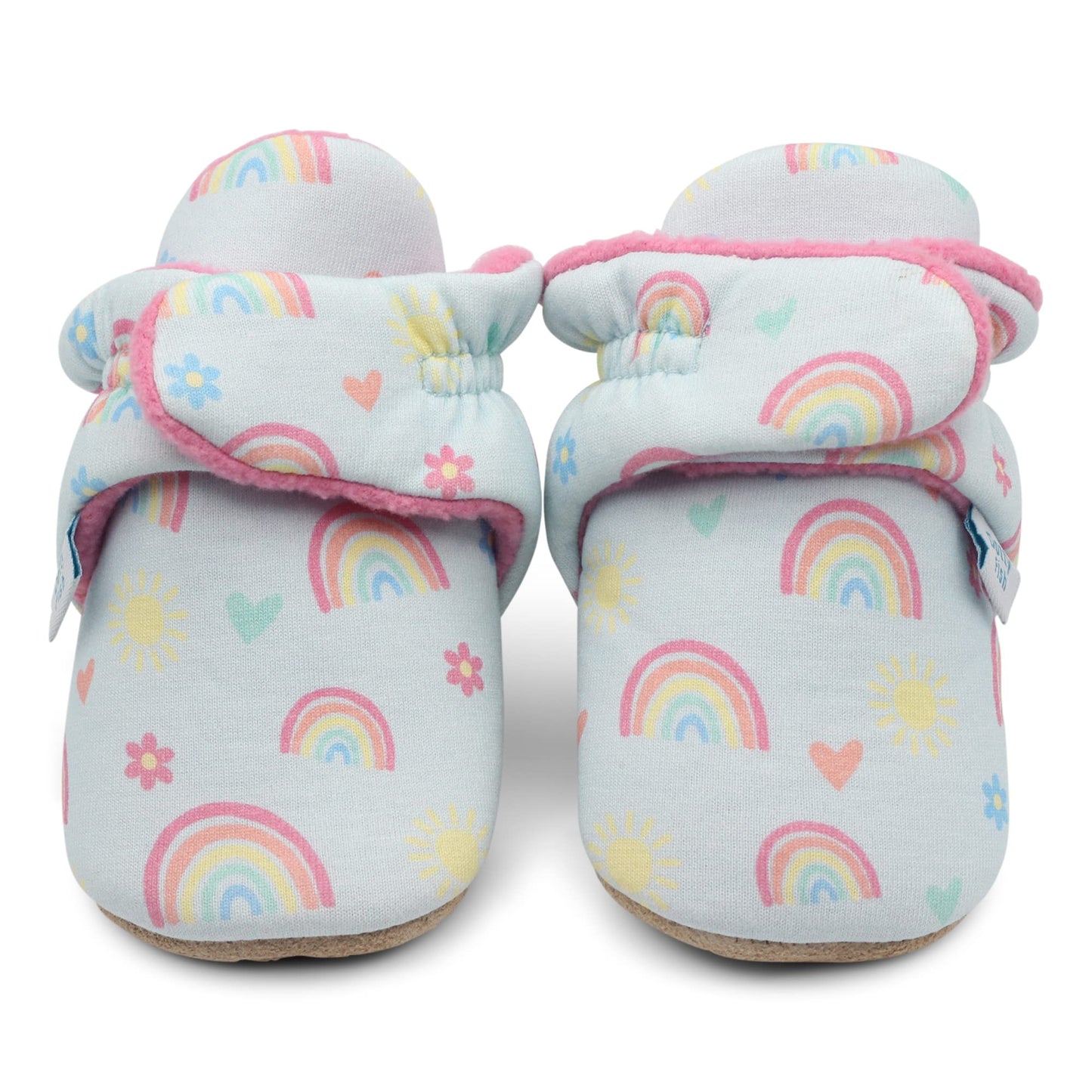 Dotty Fish Baby Winter Boots - Warm Non-Slip Cotton Crawling Shoes with Suede Sole - 0-24 Months