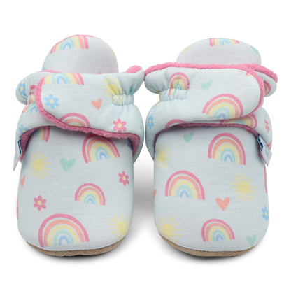 Dotty Fish Baby Winter Boots - Warm Non-Slip Cotton Crawling Shoes with Suede Sole - 0-24 Months