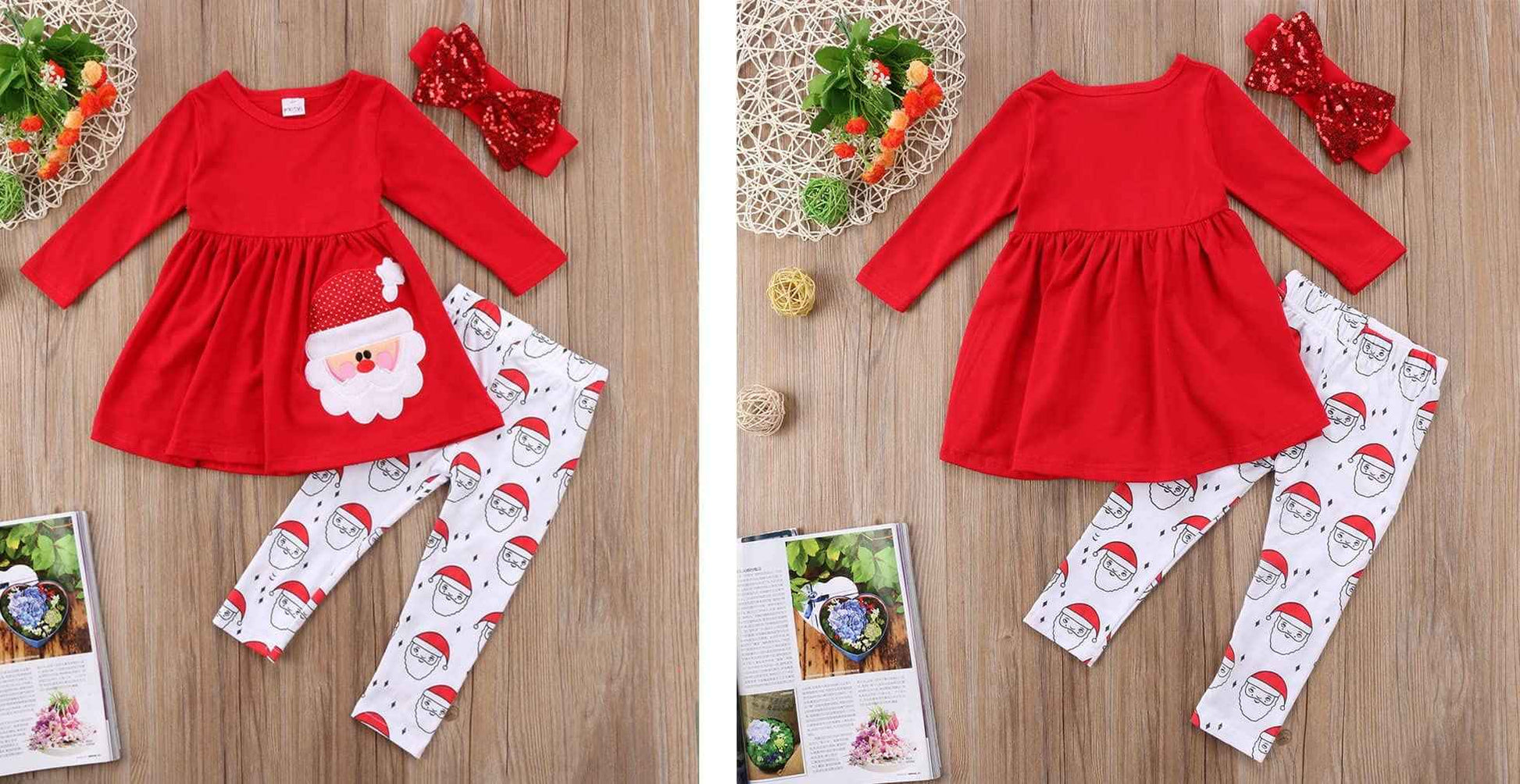 Xumplo Toddler Girls Clothes Toddler Girls White Outfits Long Sleeve Spring Winter Clothing Set for Girls 1-5 Years