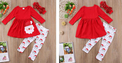 Xumplo Toddler Girls Clothes Toddler Girls White Outfits Long Sleeve Spring Winter Clothing Set for Girls 1-5 Years