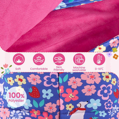 Baby Romper with Hood, Snowsuits with Gloves and Booties, for Toddlers, Fleece Cotton Romper for Toddlers, Boys and Girls, Warm Jumpsuit, Winter Jacket, 6-9 Months