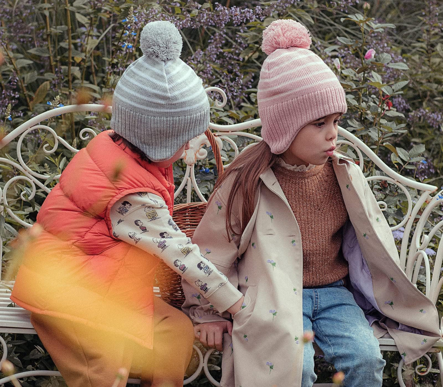 Winter Hat Girls Kids Beanie Earflap Pompom Baby Knitted Hat Girls 