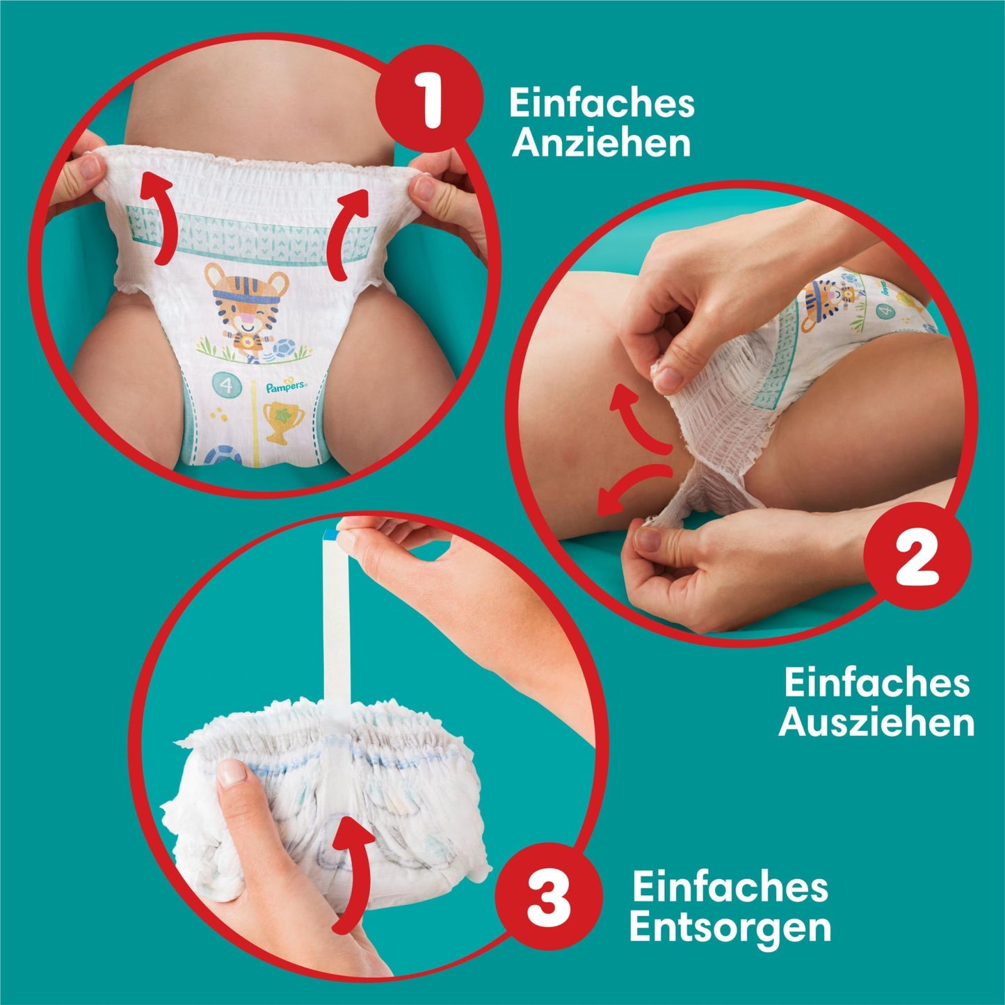 Pampers Baby-Dry Pants Größe 6, 138 Windeln, 13kg-19kg, 360° Passform hilft, Auslaufen zu verhindern