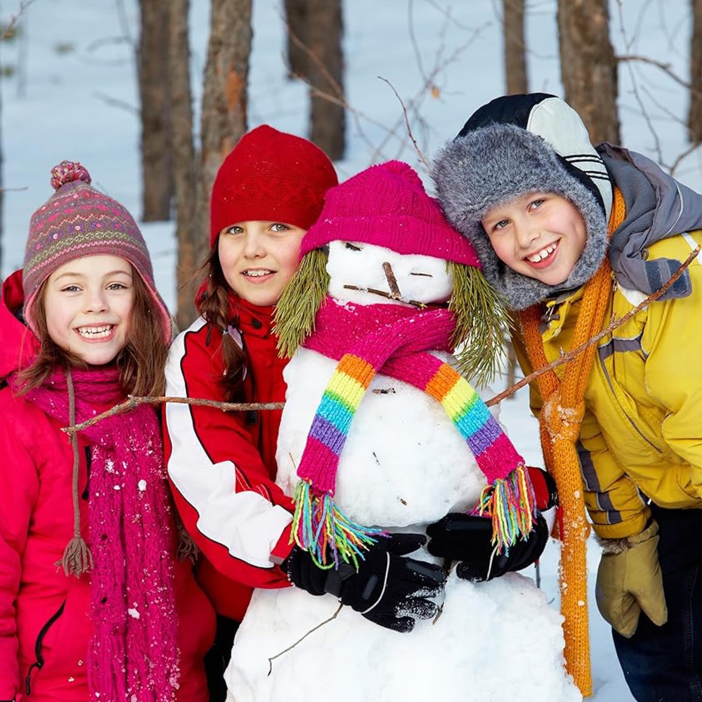 TRIWONDER Children's Ski Gloves, Thermal Fleece Gloves, Warm Winter Gloves for Boys and Girls