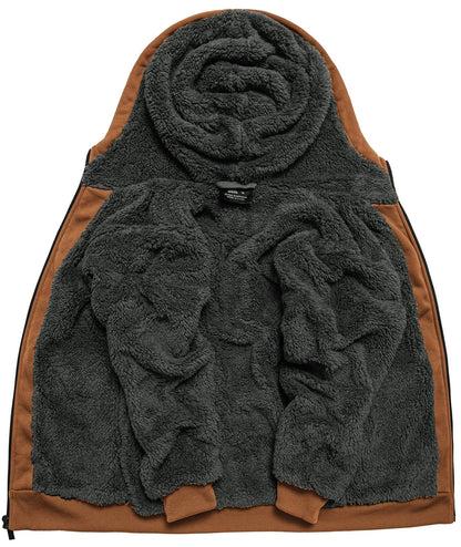 LLdress Fleece Jacket Boys Hoodie with Zip Children's Hoodie Boys Warm Hooded Jacket Causal Winter Ourdoor Sweat Jacket with Fleece Lining Hooded Jackets for Boys
