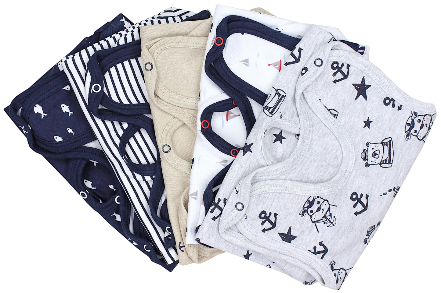 TupTam Baby Unisex Strampler mit Aufdruck Spruch 5er Pack