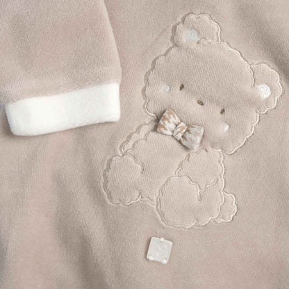 Chicco, Baby romper for boys and girls made of warm and soft velour, with practical button opening, ideal for winter, baby clothes for 0-24 months, designed in Italy