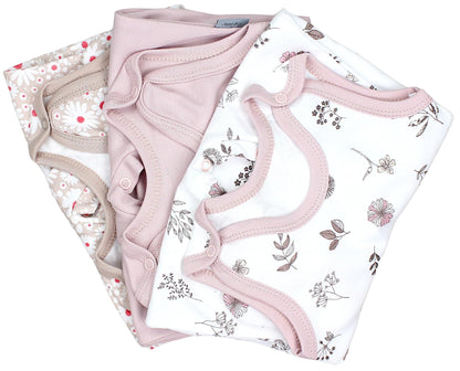 TupTam Baby Mädchen Strampler mit Fuß 3er Pack