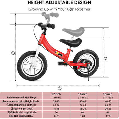 YBIKE 2 in 1 Laufrad, Kinderlaufrad und Kinderfahrrad Dual-Use-Funktion, geeignet für Kinder im Alter von 1-7, 12,14,16 Zoll mit Bremse, Pedal, Trainingstheorie - Meloni2