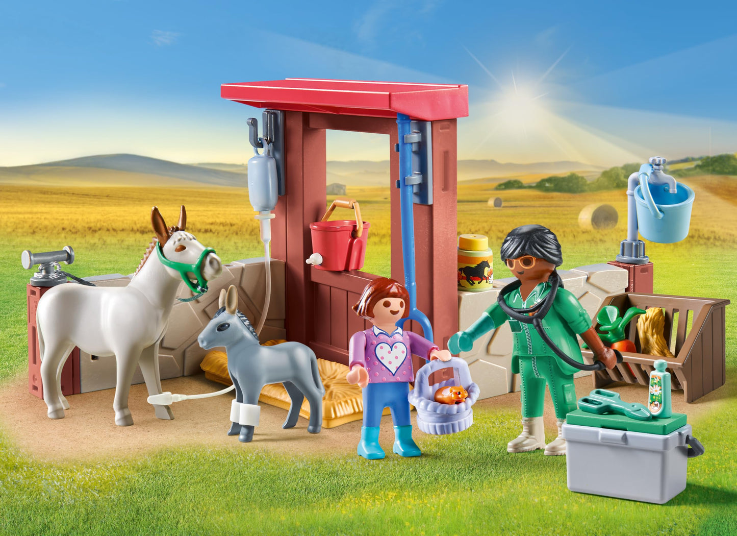 PLAYMOBIL | Country | Tierarzteinsatz bei den Eseln |Spielzeug für Kinder ab 4 Jahren | 71471