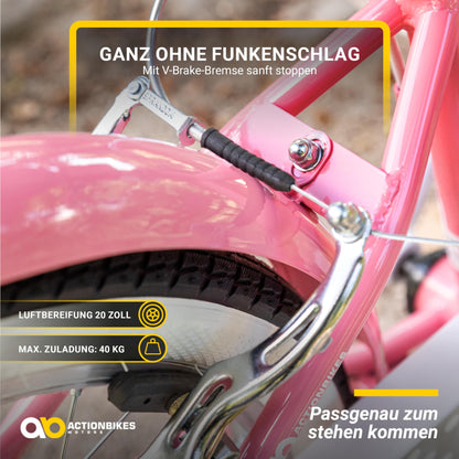 Actionbikes Kinderfahrrad Starlight | 12 16 20 Zoll - V-Brake Bremsen - Fahrrad für Kinder von 2-9 Jahren - Schutzblech v. / h - Kinder Fahrrad für Mädchen & Jungen - Fahrräder - Bicycle - Kinderrad - Meloni2