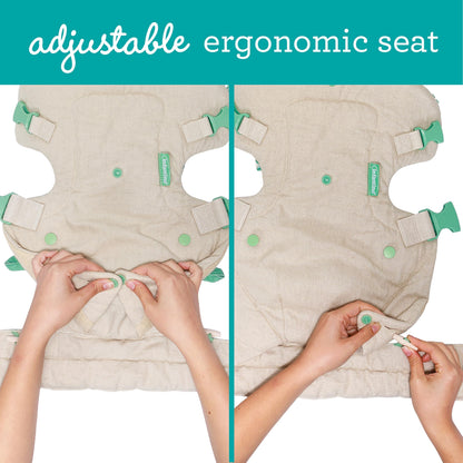 Infantino Flip Advanced 4-in-1 Babytrage, Ergonomisch, Umwandelbar, mit Blickrichtung Nach Innen und Außen, Vorne und Hinten Tragbar für Neugeborene bis Kleinkinder von 3,6-14,5 kg, Grau