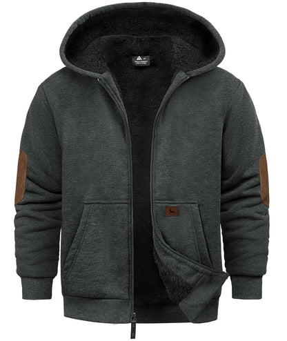 JACKETOWN Boys' Sweat Jacket Lined Children's Hoodie Sweatshirt Hoodie Fleece Jacket with Hood Long Sleeve Warm Winter Jacket Classic Pullover with Zip