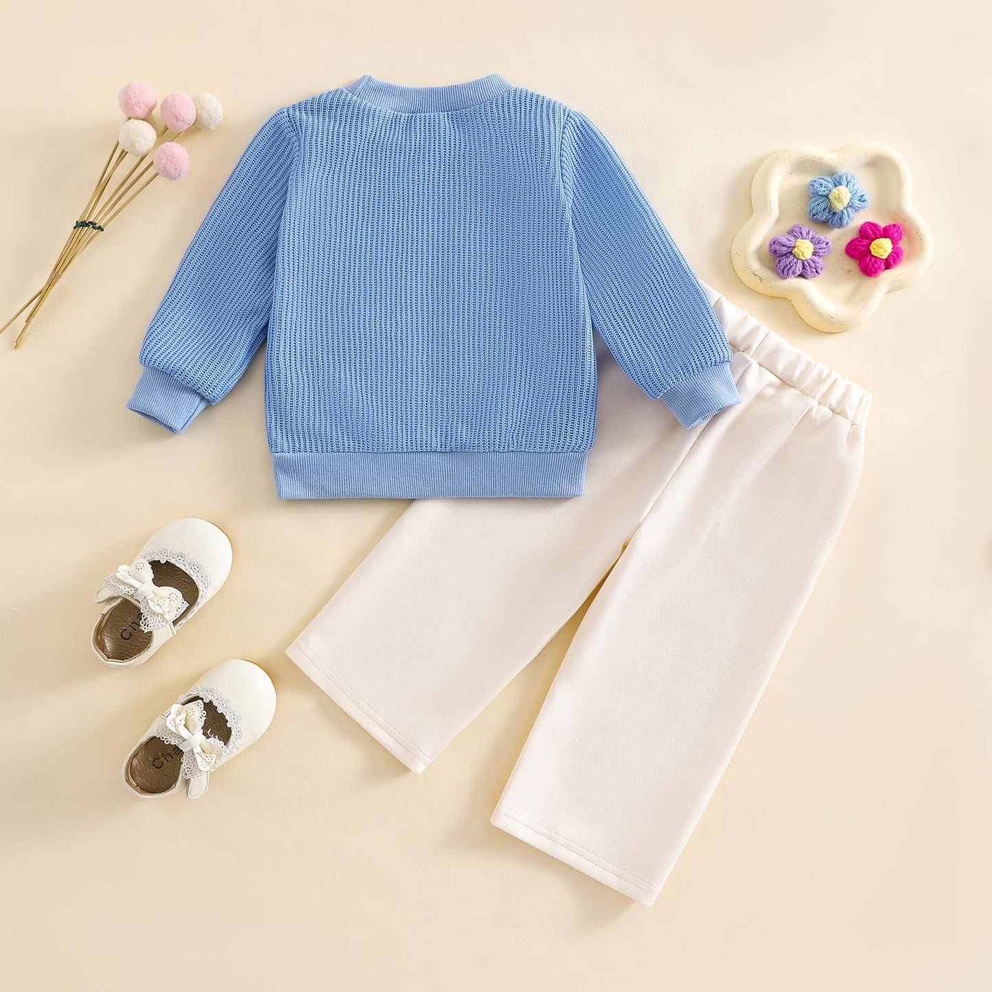 Baby Mädchen Kleidung Langarm Top + Hose Zweiteiler Neugeborene Herbst Winter Babykleidung Set Kleinkind Bekleidungssets für 6 Monate-4 Jahre