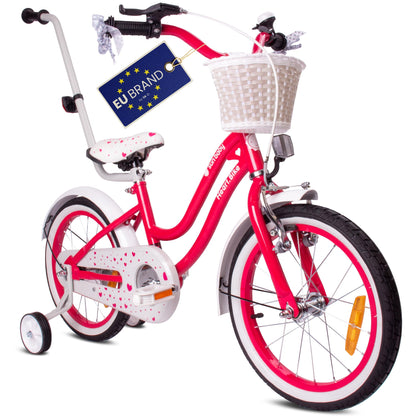 sun baby Mädchenfahrrad 12, 14 und 16 Zoll Radgröße Heart Bike zur Auswahl, mit Abnehmbarer Schubstange, Kinderfahrrad für Mädchen von 2 bis 6 Jahre - Meloni2