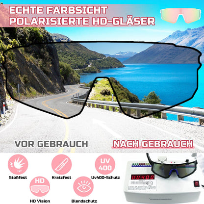 Rosedreamer Schnelle Brille Sport Sonnenbrille Herren Damen Polarisierte Sonnenbrille Fahrradbrille Laufbrille für MTB Rennrad Radfahren Biking Ski FahrradLaufen mit UV400 Schutzbrille