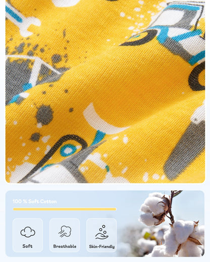 Domee Jungen Unterhosen Slip Unterwäsche Schlüpfer Baumwolle Dinosaurier-Druck 12er-Pack