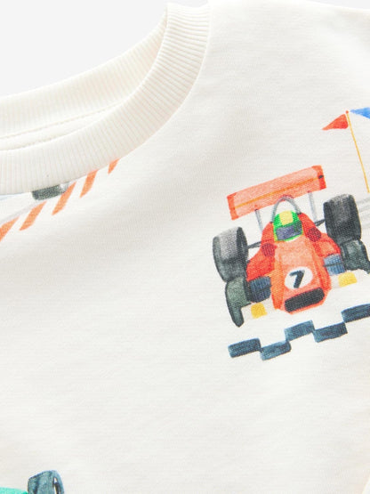 NEXT Gemustertes Sweatshirt aus 100% Baumwolle