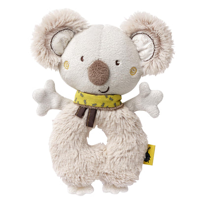 Fehn Baby Ring Greifling Lama - Kuscheltier Babyspielzeug mit Rassel - Motorikspielzeug für das spielerische Lernen - Plüschtier als Einschlafhilfe - Spielzeug für Babys & Kleinkinder ab 0+ Monaten