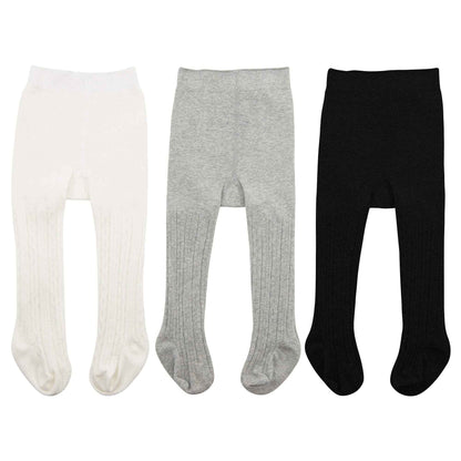 Baby Tights for Girls Soft Cotton Leggings Toddler Solid Knitted Socks Warm Stockings Newborn Trousers