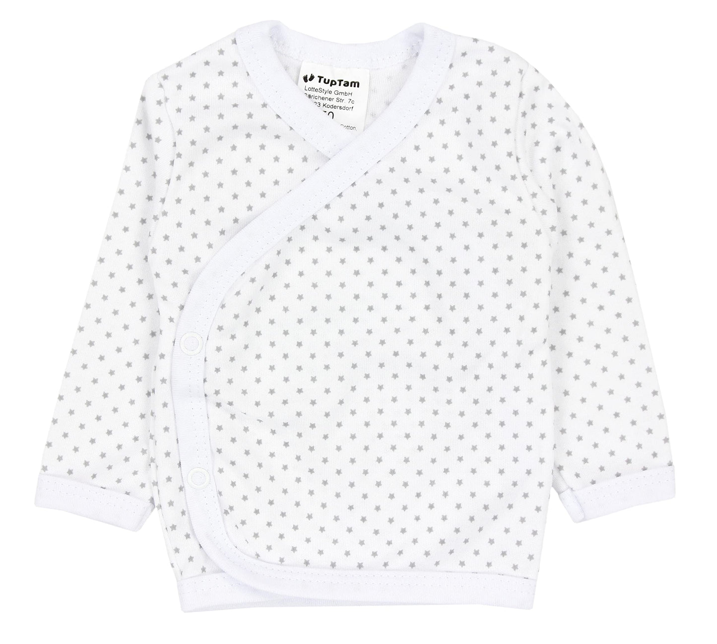 TupTam Baby Jungen Langarm Wickelshirt Baumwolle 5er Set