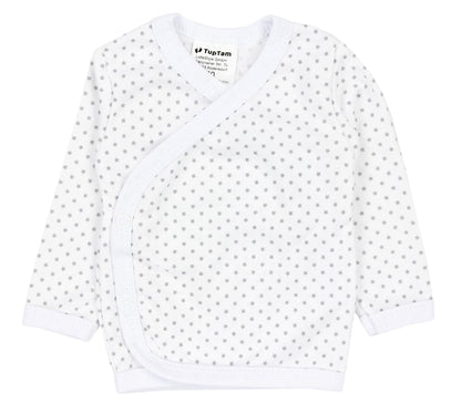 TupTam Baby Jungen Langarm Wickelshirt Baumwolle 5er Set