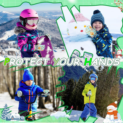 CYCLESPEED Kinder Winddicht Winterhandschuhe Warm Skihandschuhe Wasserdicht für 4-12 Jahre Mädchen Jungen Fahrradhandschuhe Outdoor Snowboarding
