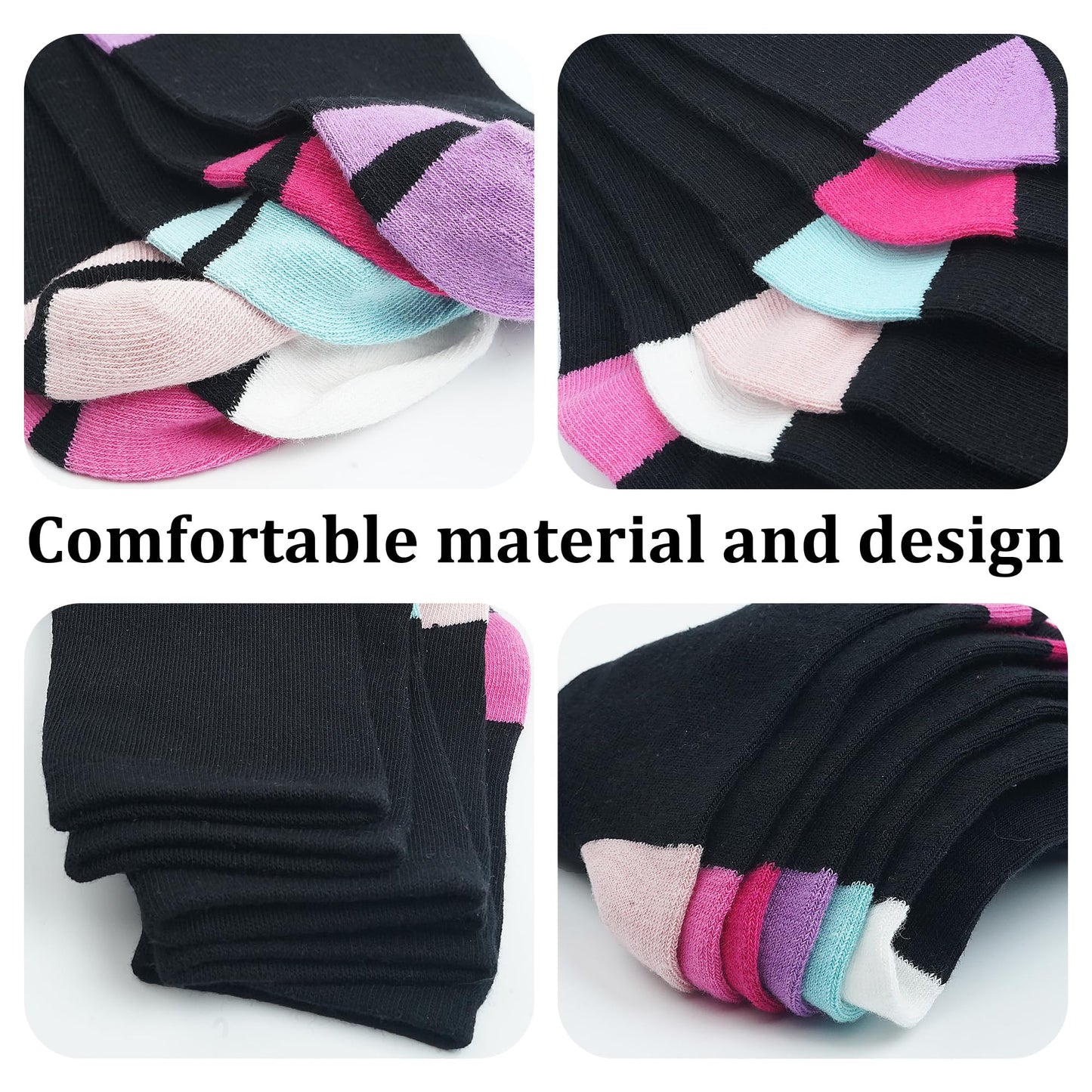 Libella 12 Paar Kindersocken Jungen Mädchen Sportsocken Fussball Wintersocken Baumwolle bunt Cotton modische makronen Füßlinge 2889VA
